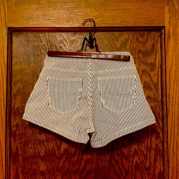 Pinstripe Jean Short Shorts - Picture 2 of 3